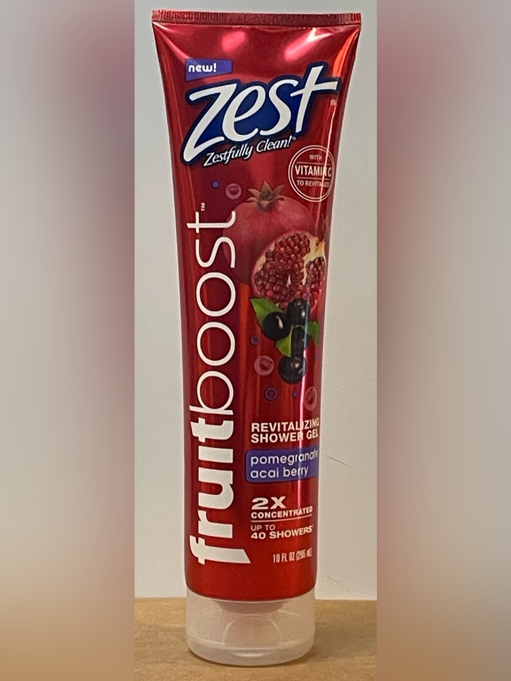 Zest Fruitboost Revitalizing Shower Gel - Pomegranate & Acai Berry 10 fl oz
